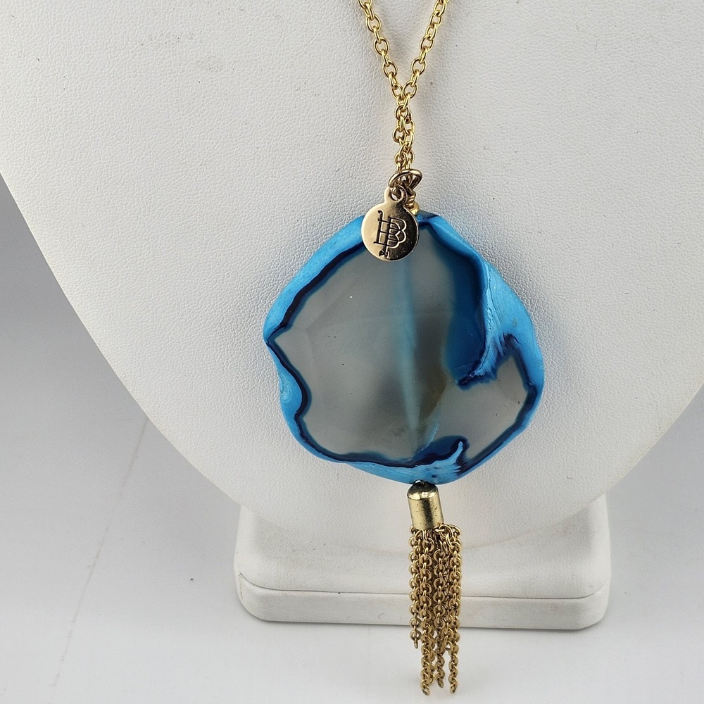 Bourbon And Boweties Sliced Geode Tassel Necklace